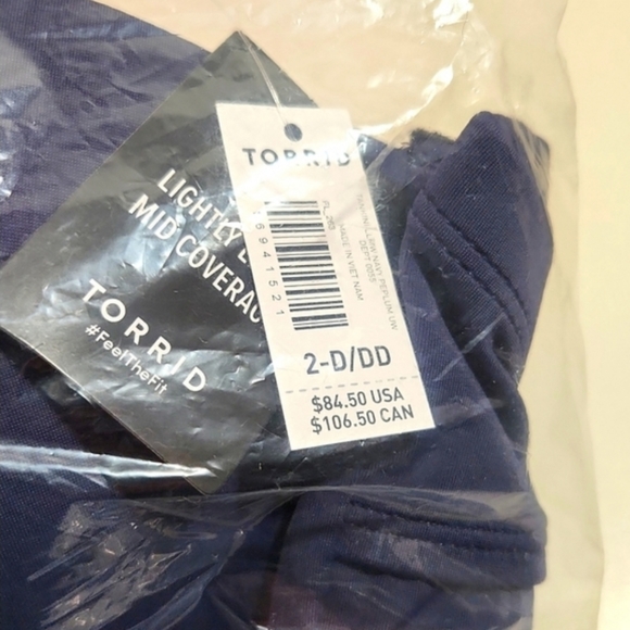 ❤️NWT VINTAGE TORRID SWIM TOP PEPLUM UNDERWIRE LIGHTLY LINED TANKINI Cup (D/DD) - Picture 13 of 14